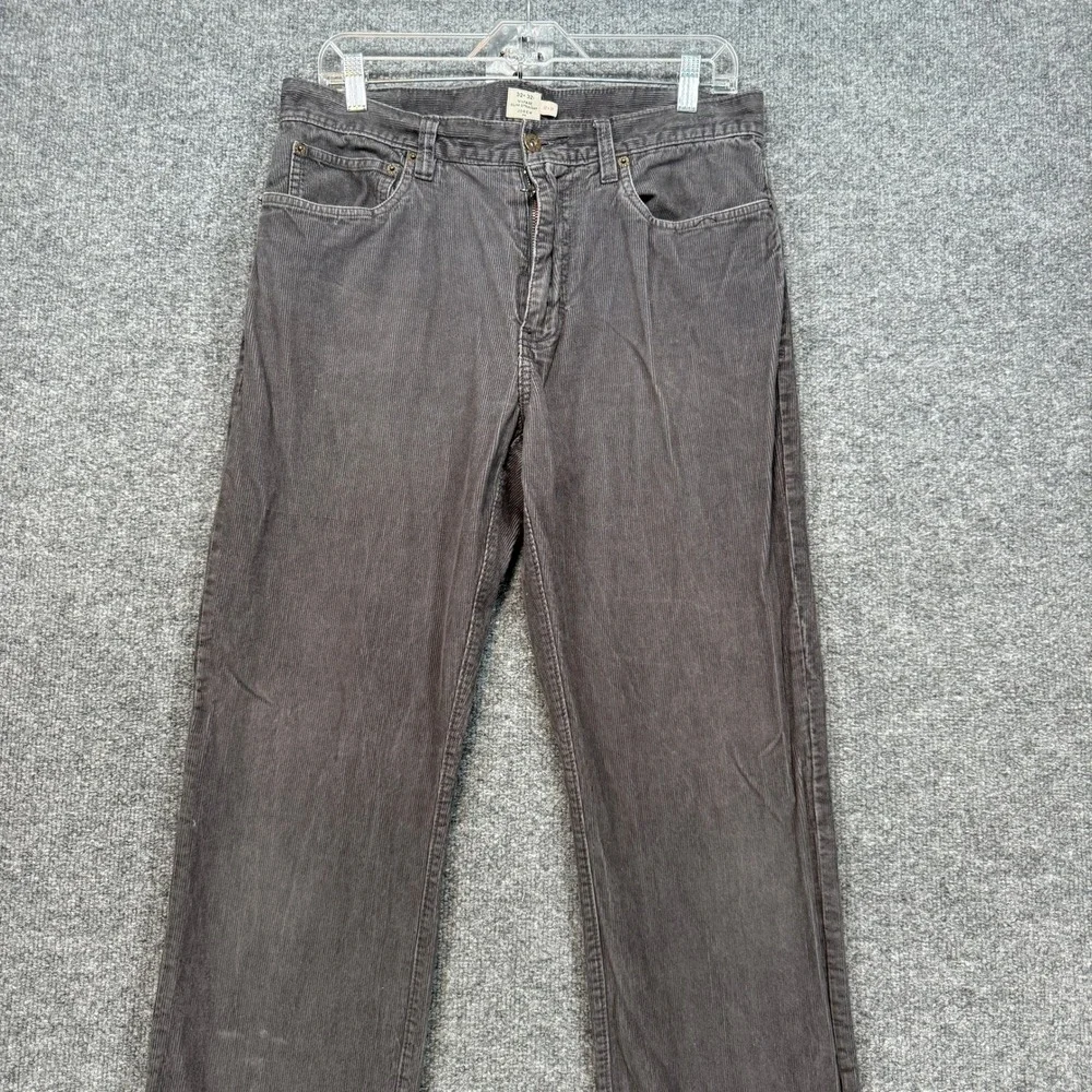J.Crew Corduroy Pants Mens 32x32 Gray‎ Vintage Slim Straight Cotton Trousers